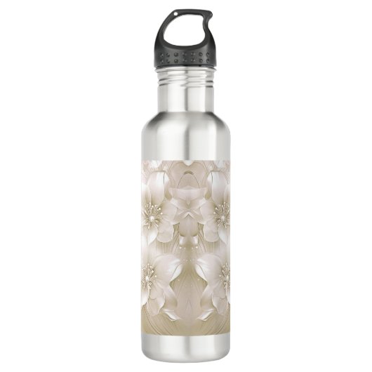 Bouteille D'eau Ivory White Flowers Water Bottle (Devant)