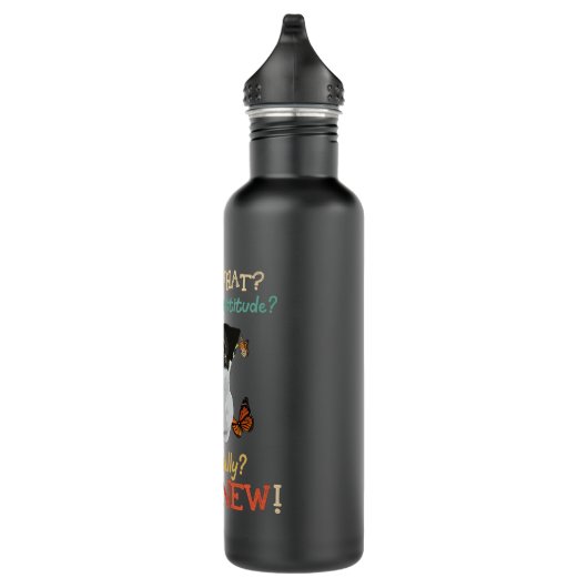 Bouteille D'eau Jack Russel Attends Ce Que J'Ai Une Attitude Pas V (Droite)
