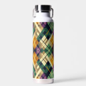 Bouteille D'eau Jacquard Mardi Gras jaune violet vert (Avant)