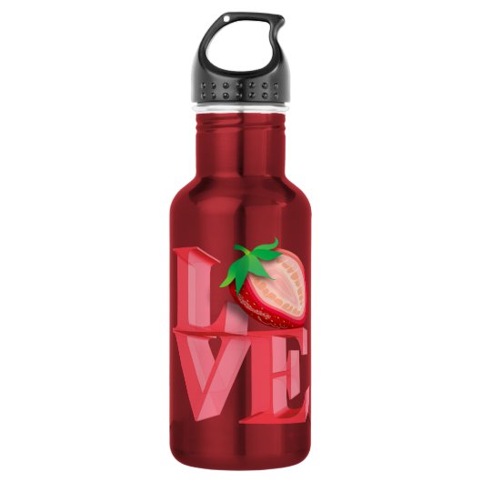 BOUTEILLE D'EAU J'ADORE STRAWBERRY (Devant)