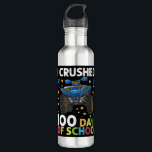 Bouteille D'eau J'ai écrasé 100 jours de l'école Monster Truck Boy<br><div class="desc">100 Jours de l'école Monster Camion 100e Jour des garçons de l'école</div>