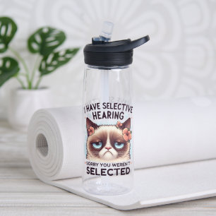 Bouteille D'eau J'ai une Ouïe Sélective Cadeau Drôle pour Amateur