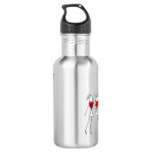 Bouteille D'eau J'aime des chiffres de bâton de positions de (Dos)