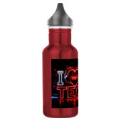 BOUTEILLE D'EAU J'AIME LA TECHNO (Gauche)