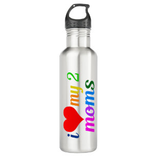 Bouteille D'eau J'aime mes deux mamans