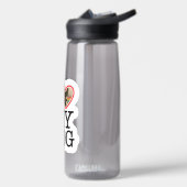 Bouteille D'eau J'aime mon chien personnalisé (Gauche)