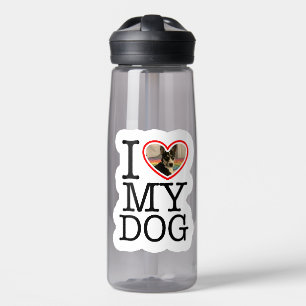 Bouteille D'eau J'aime mon chien Personnalisé