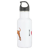 Bouteille D'eau J'aime mon chien rouge (Dos)