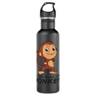 Bouteille D'eau J'Aime Vraiment Les Singes Les Mignons Singes