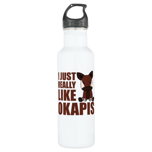 Bouteille D'eau J'aime vraiment Okapi's mignon Okapi (Devant)