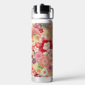 Bouteille D'eau Japanese KIMONO Textile, Floret Pattern (Arrière)