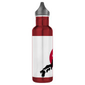 Bouteille D'eau Japon - Carte Silhouette et drapeau (Gauche)