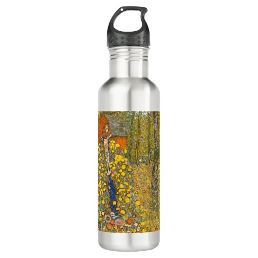 Bouteille D'eau Jardin agricole Gustav Klimt avec Crucifix (Devant)