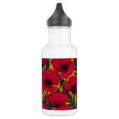 Bouteille D'eau Jardin aux coquelicots rouges (Gauche)