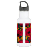 Bouteille D'eau Jardin aux coquelicots rouges (Dos)