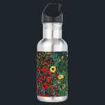 Bouteille D'eau Jardin aux fleurs Gustav Klimt<br><div class="desc">Bouteille d’eau avec peinture à l’huile de Gustav Klimt Jardin avec tournesols (1907). Un beau jardin de tournesols et de belles fleurs bleues,  rouges,  violettes,  roses et blanches. Un grand cadeau pour les amateurs d'art Art Nouveau et autrichien.</div>