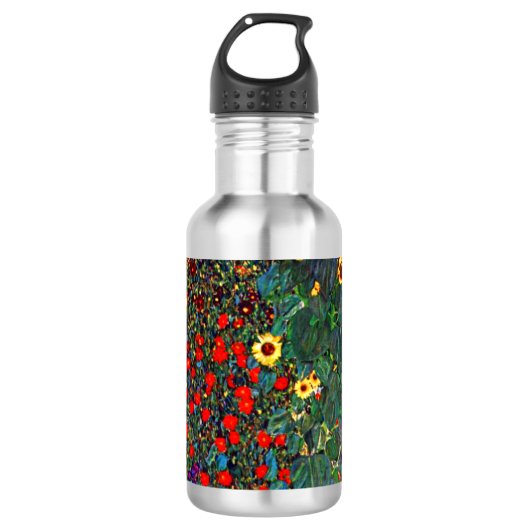 Bouteille D'eau Jardin aux fleurs Gustav Klimt (Devant)
