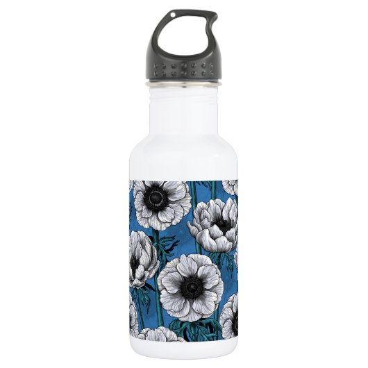 Bouteille D'eau Jardin d'anémone blanc (Devant)