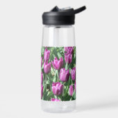 Bouteille D'eau Jardin de Tulipe pourpre Floral (Gauche)