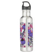 Bouteille D'eau Jardin des colibris en rose et rose (Dos)