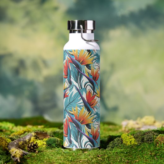 Bouteille D'eau Jardin d'oiseau de paradis (Extérieur (pivotée))