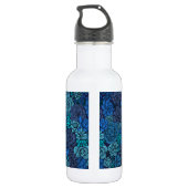 Bouteille D'eau Jardin succulent en bleu (Dos)