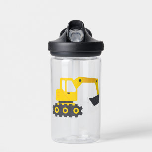 Bouteille D'eau Jaune Excavateur de Backhotte Enfants de construct