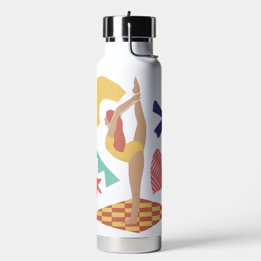 Bouteille d'eau jaune orange bleu affaires (Gym)