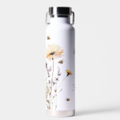 Bouteille D'eau Jaune violet fleur sauvage 50 fabuleux anniversair (Avant)