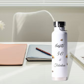 Bouteille D'eau Jaune violet fleur sauvage 50 fabuleux anniversair