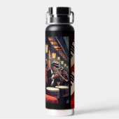 Bouteille D'eau Jazz Easy Écoute Musique Orchestre Isolé (Arrière)