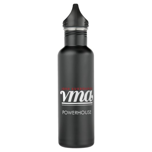 Bouteille D'eau JBHS VMA Black with White Logo Customizable (Gauche)