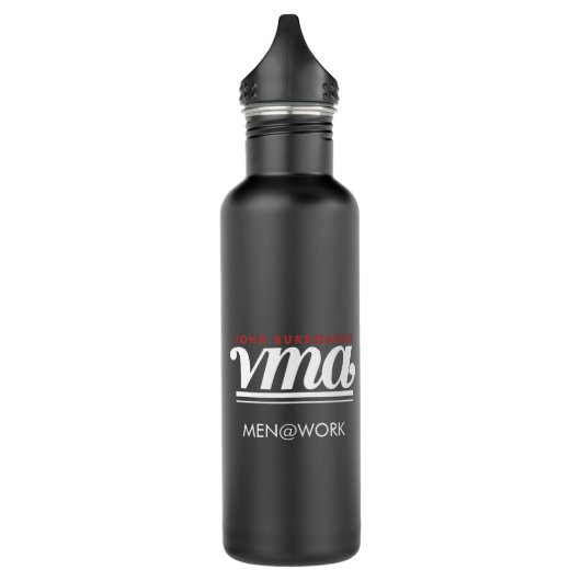 Bouteille D'eau JBHS VMA Black with White Logo Customizable (Gauche)