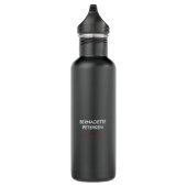 Bouteille D'eau JBHS VMA Noir avec Logo Blanc Personnalisable (Droite)