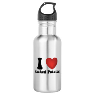 Bouteille D'eau Je adore les pommes de terre écrasées Cadeau de dî