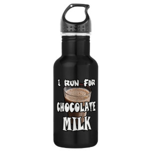 Bouteille D'eau Je cours pour le lait chocolaté Running