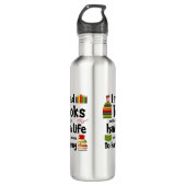 Bouteille D'eau Je Lis Des Livres Parce Que Je Dirige Beaucoup De  (Devant)