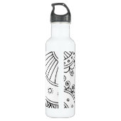 Bouteille D'eau Je Manifeste L'Abondance En Étant Une Affirmation  (Dos)