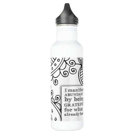 Bouteille D'eau Je Manifeste L'Abondance En Étant Une Affirmation  (Gauche)