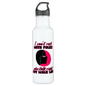 Bouteille D'eau Je ne peux pas rocher avec les gens (Devant)