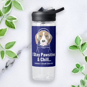 Bouteille D'eau Je reste un chien curieux et Beagle de frissons