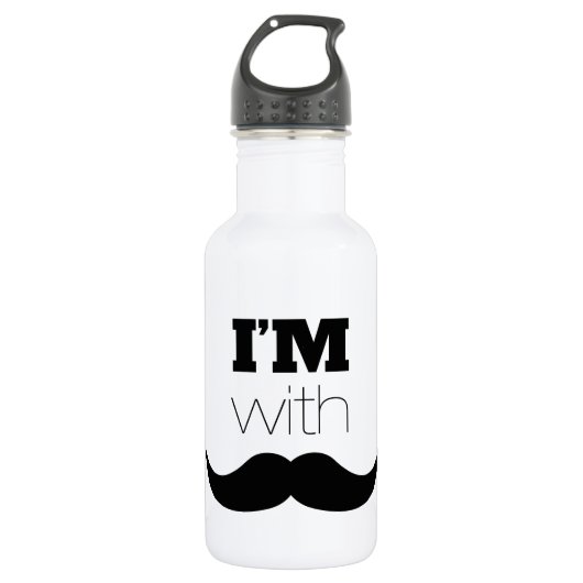 Bouteille D'eau Je suis avec Moustache (Devant)
