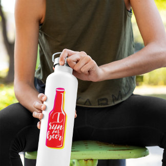 Bouteille D'eau Je Suis Candidat À L'Humour De Fitness Bière Rouge