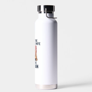 Bouteille D'eau Je suis la conception de femme patriotique vétéran