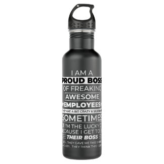 Bouteille D'eau Je Suis Un Fier Chef De Freaking Employés Géniaux 