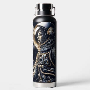 Bouteille D'eau Je t'aime jusqu'à la Lune et retour Astronautes
