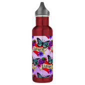 Bouteille D'eau Je T'Aime | Saint Valentin Coeur et Rose (Gauche)