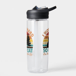 Bouteille D'eau Je travaille dur afin que mon chat puisse avoir un