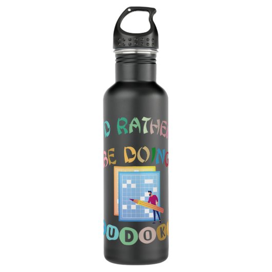 Bouteille D'eau Je Veux Plutôt Faire Des Puzzles Sudoku (Devant)