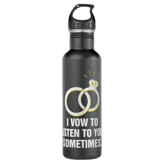 Bouteille D'eau Je vois de vous écouter Parfois Mariage drôle (Devant)